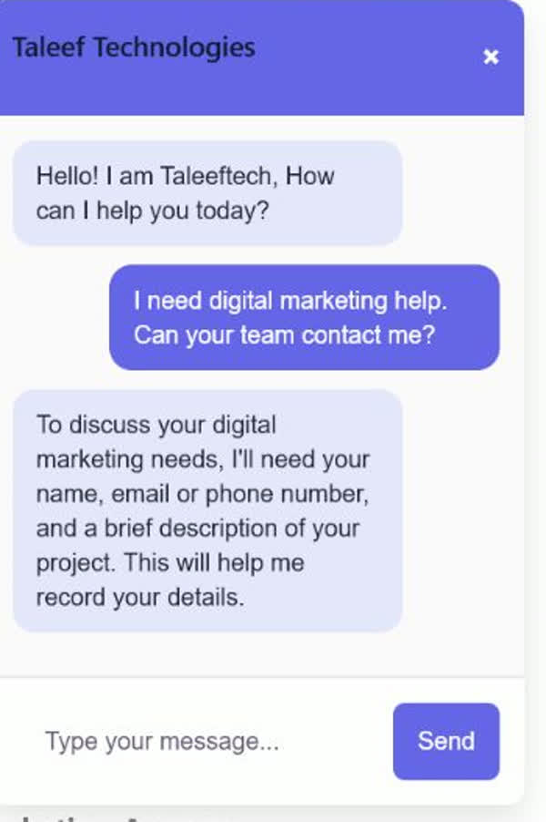 TaleefAIBot product screenshot